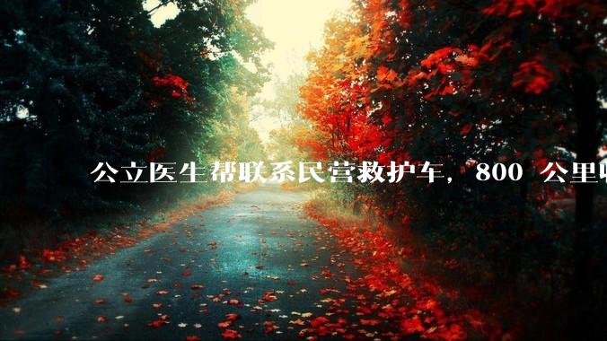 公立医生帮联系民营救护车，800 公里收费 2.8 万元，收费合理吗？救护车收费标准是什么？