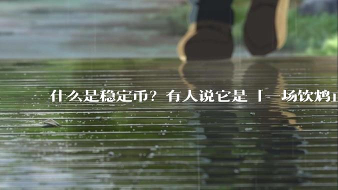 什么是稳定币？有人说它是「一场饮鸩止渴的游戏」，你怎么看？